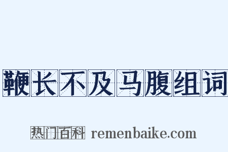 鞭长不及马腹组词是什么意思的图片
